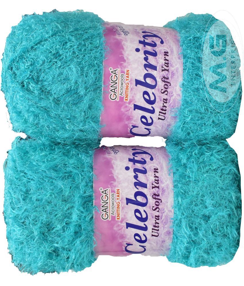     			Knitting Yarn Thick Chunky Wool, Celebrity Teal 500 gm Best Used with Knitting Needles, Crochet Needles Wool Yarn for Knitting, With Needle.-T