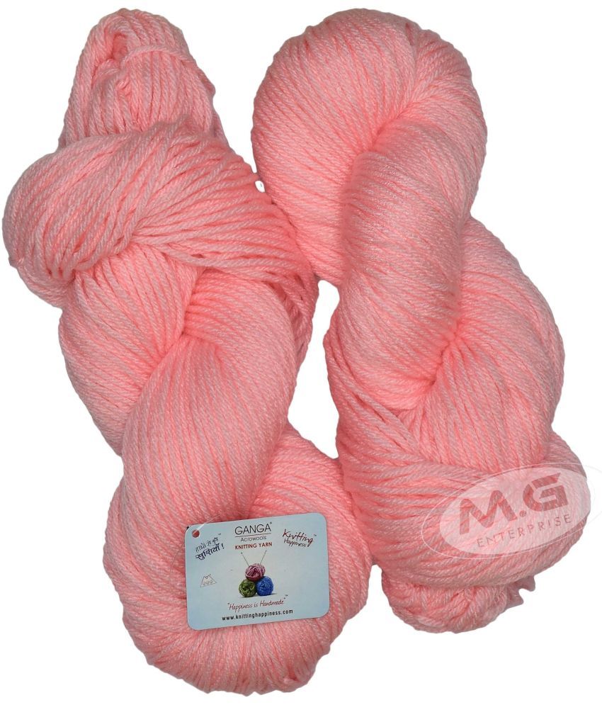     			Knitting Yarn Wool Li  Pink 500 gms Best Used with Knitting Needles- Art-BI