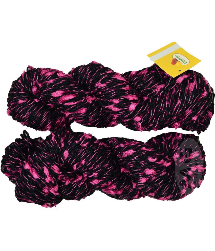     			M_G Veronica Black Red (400 gm)  Wool Hank Hand knitting wool
