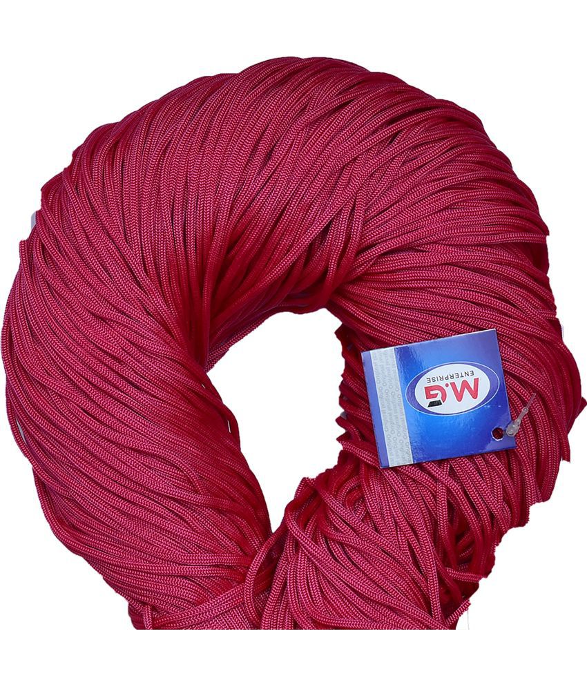     			Macrame Magenta Braided Cord Thread Nylon knot Rope sturdy cording, mildew resistant DIY 3 mm 75 m for Jewelry Making, Bags & art craft