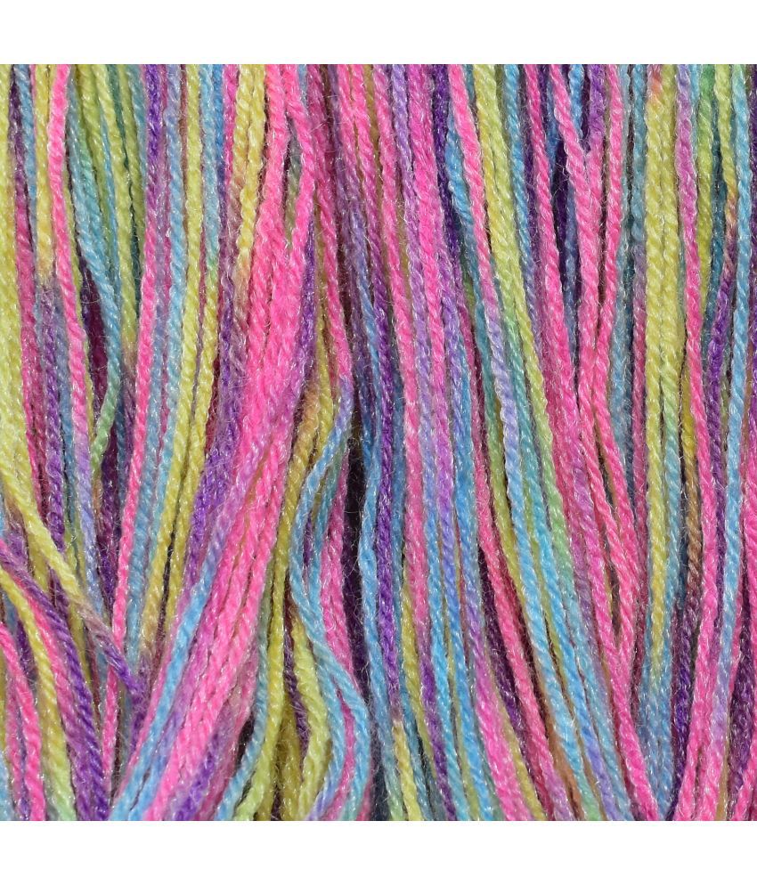     			Microrangoli Knitting Yarn Wool, Rainbow 2  400 gm Woolen Crochet Yarn Thread. Best Used with Knitting Needles, Crochet Needles. Vardhman Wool Yarn for Knitting. Best Woolen Thread. T