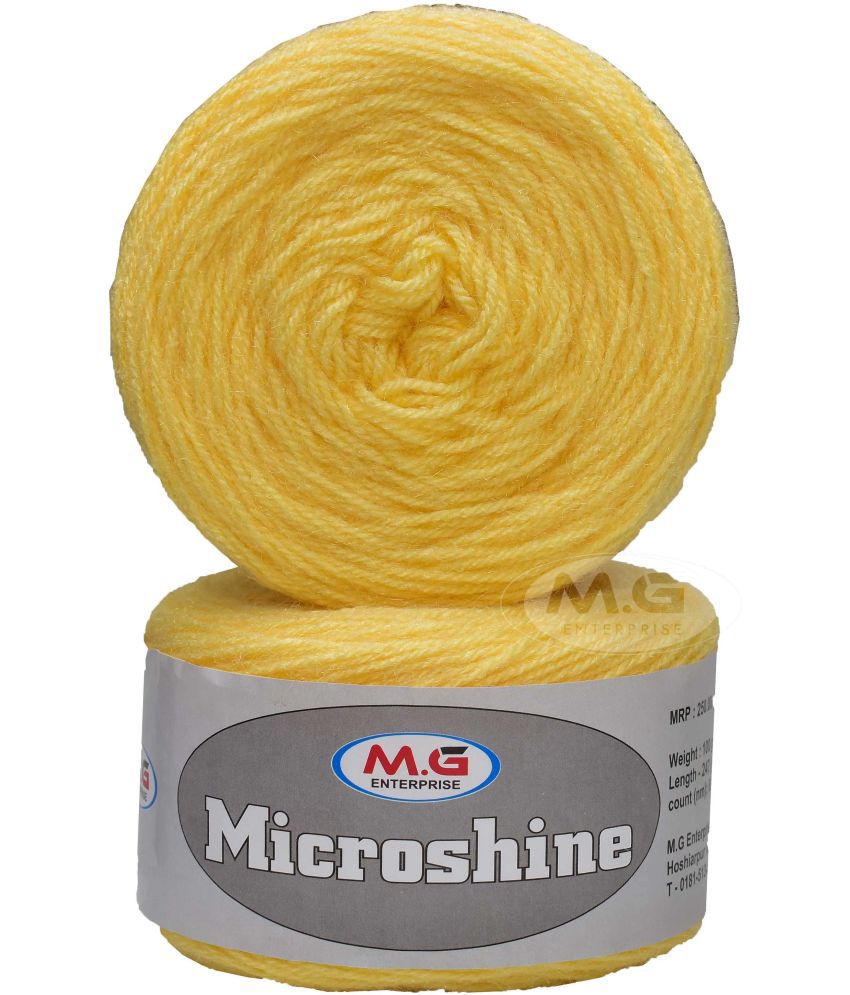     			Microshine Dark Cream (200 gm)  Wool Hank Hand knitting wool / Art Craft soft fingering crochet hook yarn, needle knitting yarn thread dye T JA