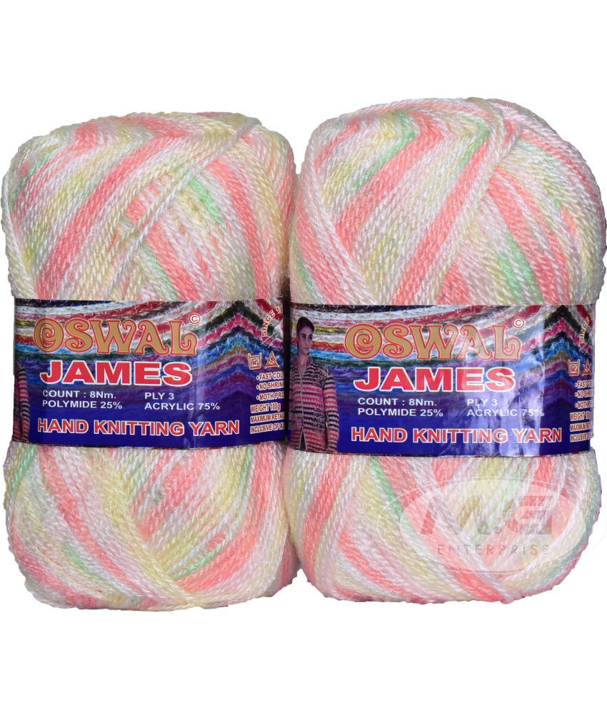     			Oswal James Knitting  Yarn Wool, Ice Cream Ball 500 gm  Best Used with Knitting Needles, Crochet Needles  Wool Yarn for Knitting. By Oswa U VA