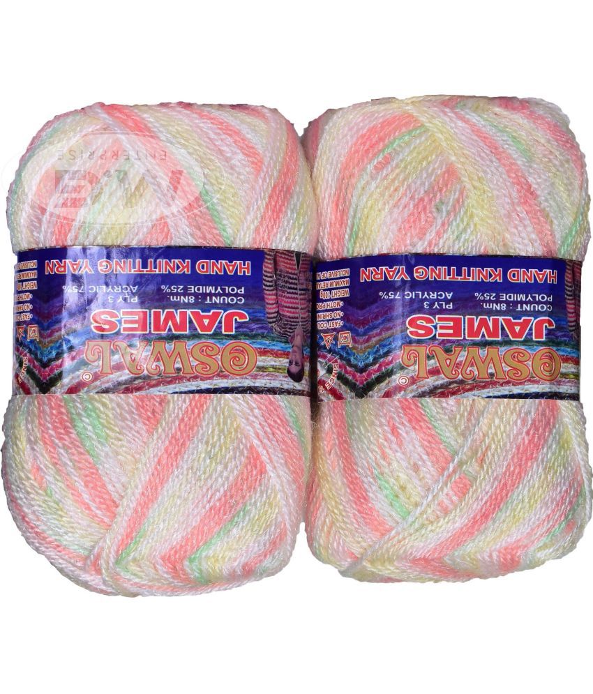     			Oswal James Knitting  Yarn Wool, Ice Cream Ball 300 gm  Best Used with Knitting Needles, Crochet Needles  Wool Yarn for Knitting. By Oswa S TA