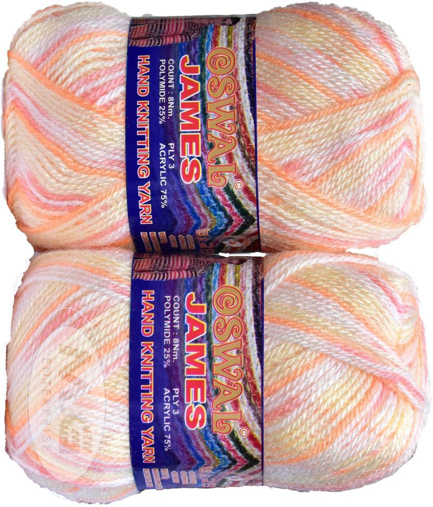     			Oswal James Knitting  Yarn Wool, Butter Cream Ball 200 gm  Best Used with Knitting Needles, Crochet Needles  Wool Yarn for Knitting. By Oswa F GA