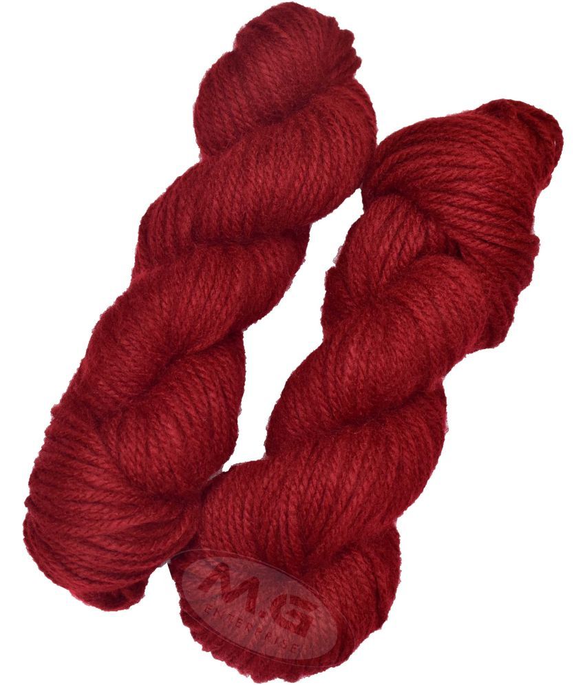     			Oswal Knitting Yarn Thick Chunky Wool, Mehroon 400 gm ART - AAJC