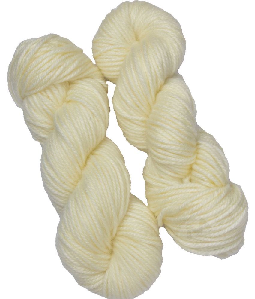     			Oswal Knitting Yarn Thick Chunky Wool, Cream 400 gm ART - AJIG