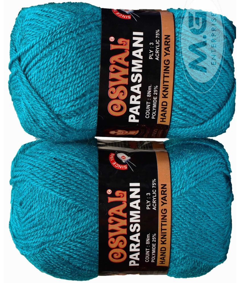     			Parasmani Knitting  Yarn Wool, Teal Ball 400 gm  Best Used with Knitting Needles, Crochet Needles  Wool Yarn for Knitting