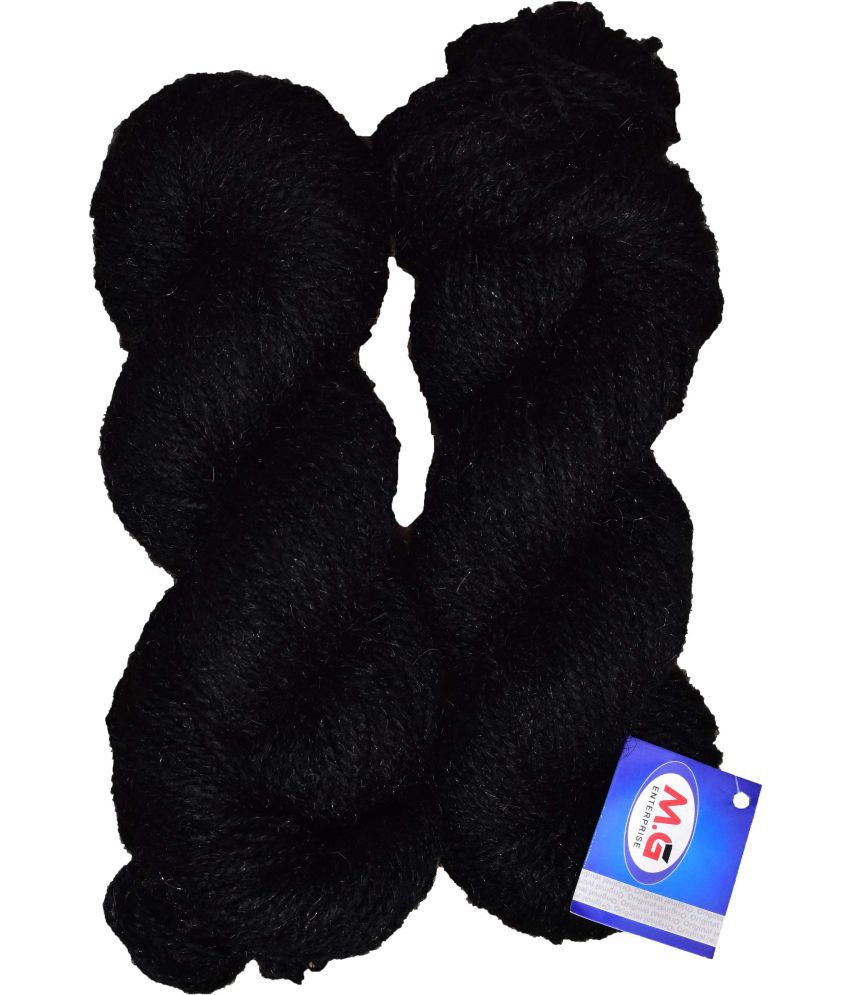     			Popeye Black (300 gm)  Wool Hank Hand knitting wool / Art Craft soft fingering crochet hook yarn, needle knitting yarn thread dyed