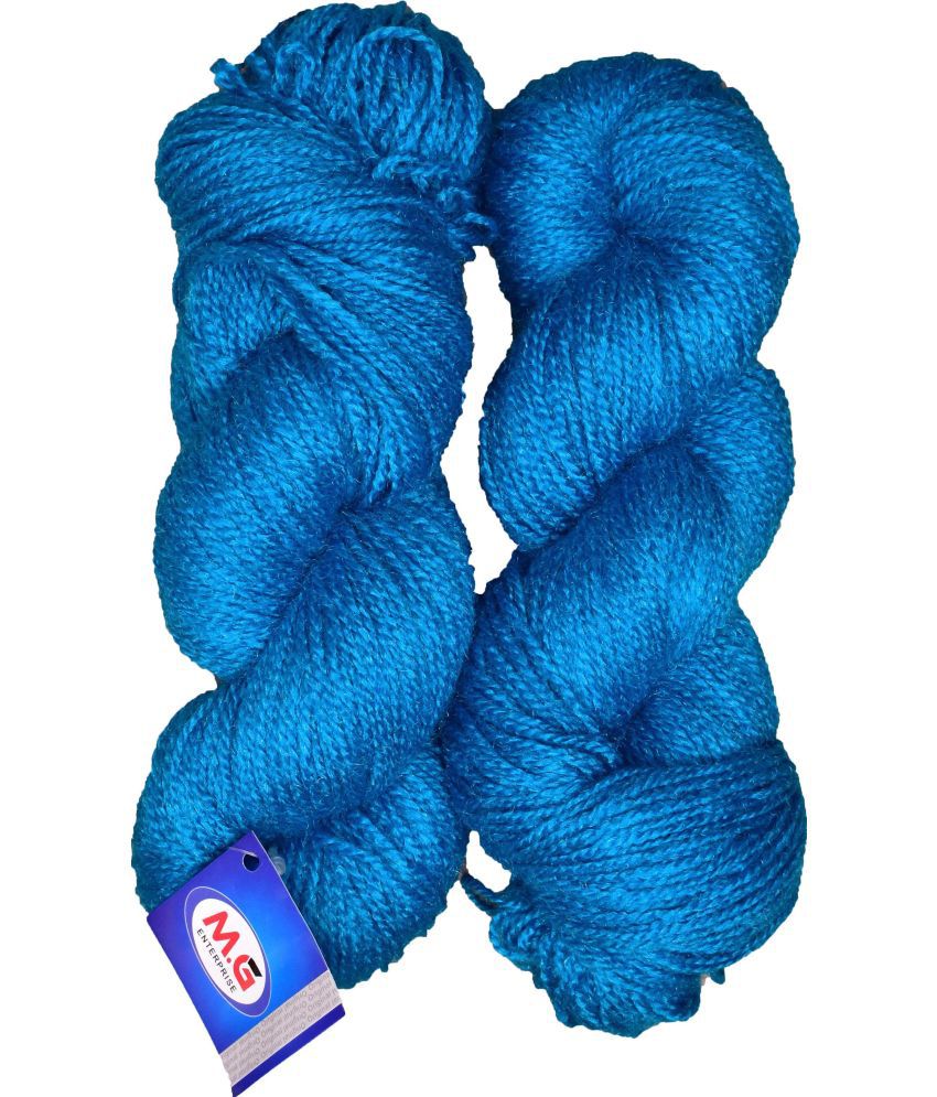     			Popeye Blue (300 gm)  Wool Hank Hand knitting wool / Art Craft soft fingering crochet hook yarn, needle knitting yarn thread dye M NA
