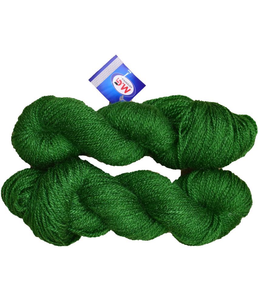     			Popeye Leaf Green (200 gm)  Wool Hank Hand knitting wool / Art Craft soft fingering crochet hook yarn, needle knitting yarn thread dyed