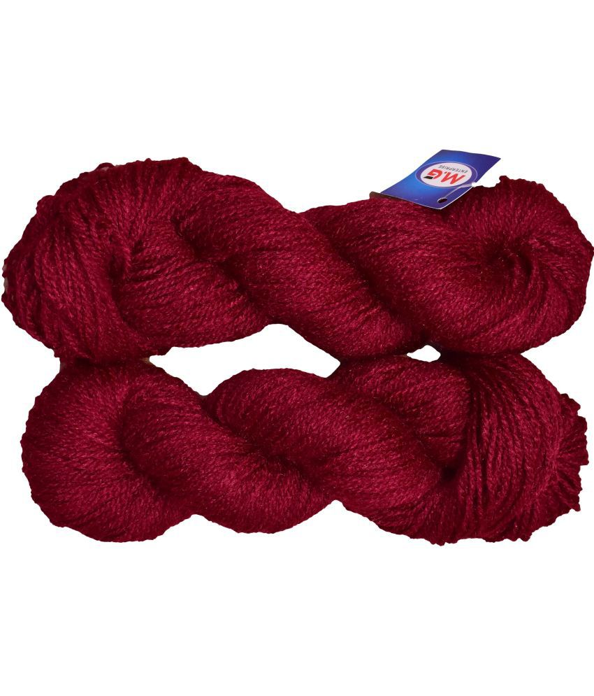     			Popeye Mehroon (200 gm)  Wool Hank Hand knitting wool / Art Craft soft fingering crochet hook yarn, needle knitting yarn thread dyed