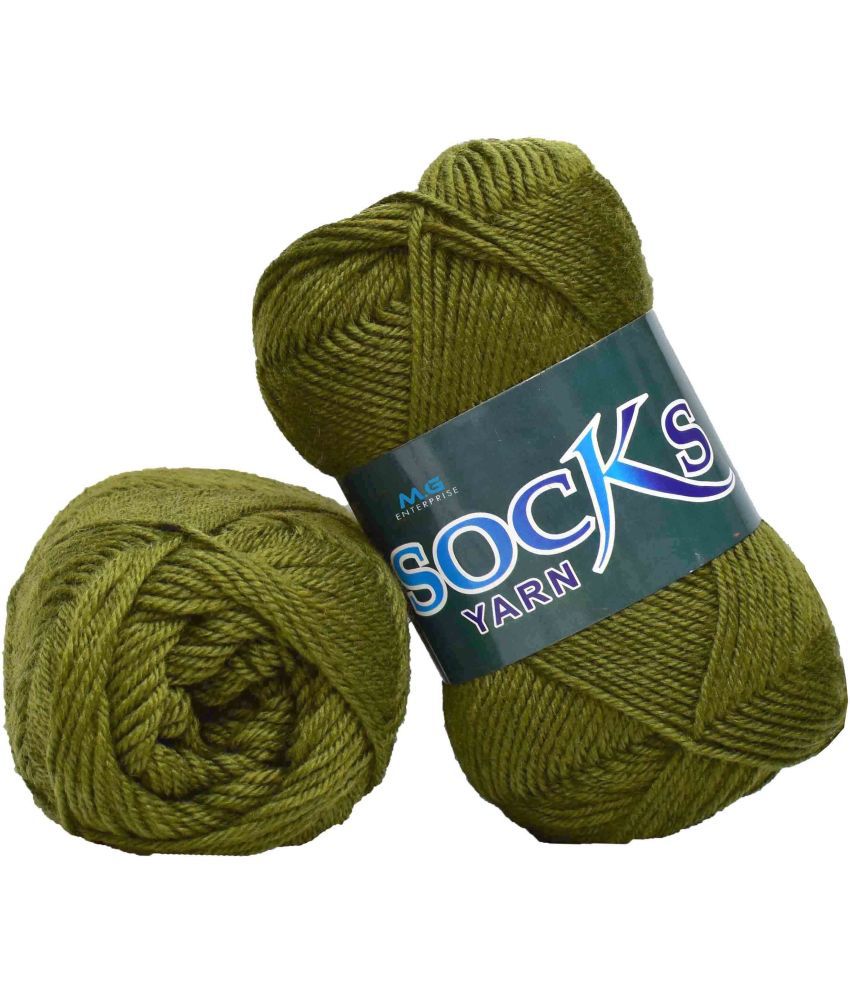     			Premium  Mehndi Socks high strength Nylon yarn (  400 g )