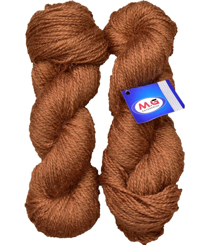     			Rabit Excel Brown (400 gm)  Wool Hank Hand knitting wool / Art Craft soft fingering crochet hook yarn, needle knitting yarn thread dyed