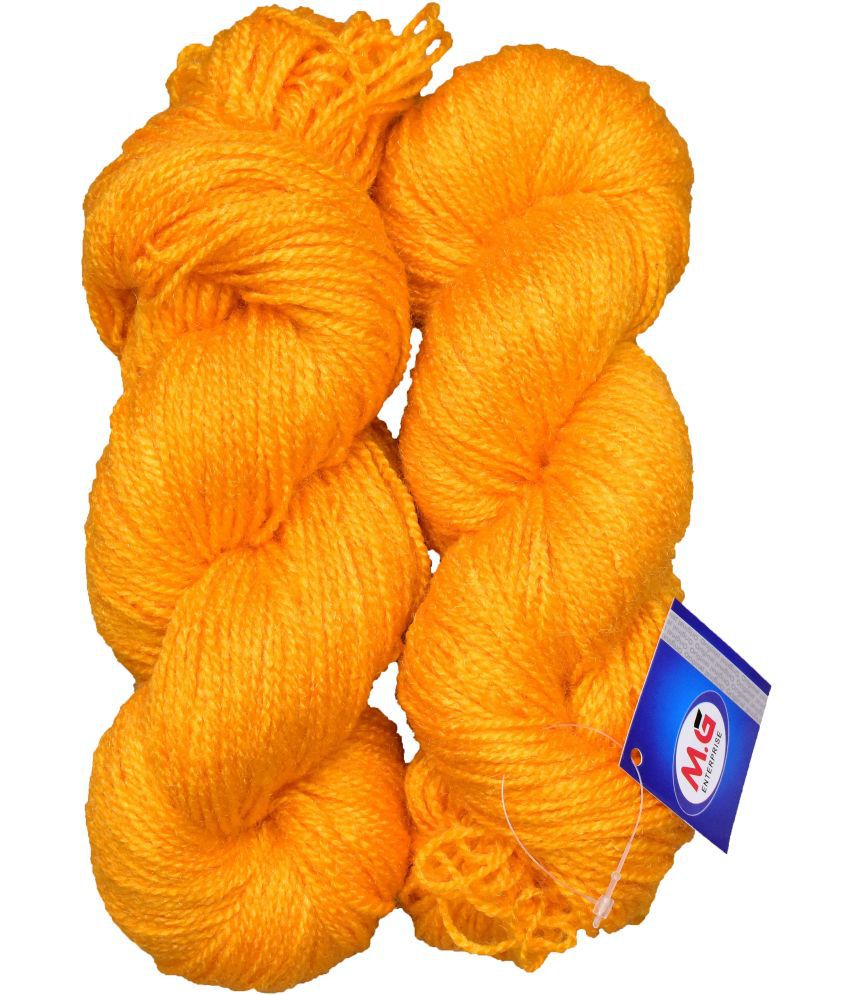     			Rabit Excel Yellow (200 gm)  Wool Hank Hand knitting wool / Art Craft soft fingering crochet hook yarn, needle knitting yarn thread dyed