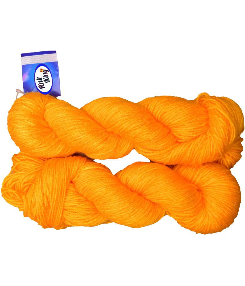    			Rabit Excel Yellow (300 gm)  Wool Hank Hand knitting wool / Art Craft soft fingering crochet hook yarn, needle knitting yarn thread dyed
