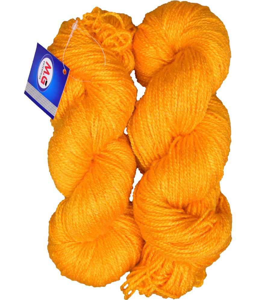    			Rabit Excel Yellow (400 gm)  Wool Hank Hand knitting wool / Art Craft soft fingering crochet hook yarn, needle knitting yarn thread dyed
