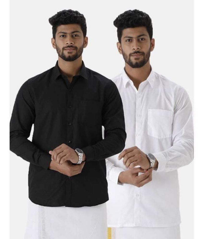     			Ramraj cotton Cotton Blend Regular Fit Full Sleeves Men's Formal Shirt - Multi ( Pack of 2 )
