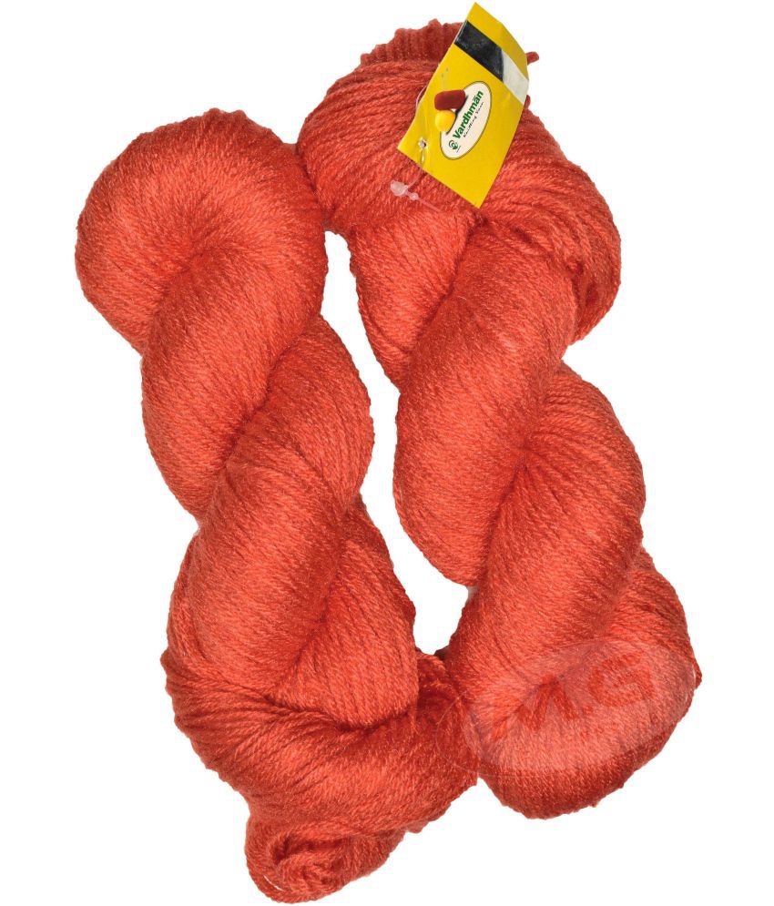     			Represents H VARDHMAN Knitting Yarn Wool Li Orange 500 gm Art-DBD