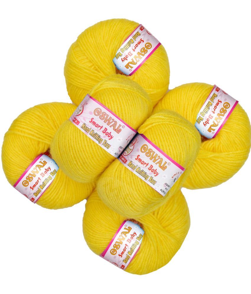     			Represents Oswal 100% Acrylic Wool Kacha Pila (10 pc) Baby Soft Yarn ART - IF