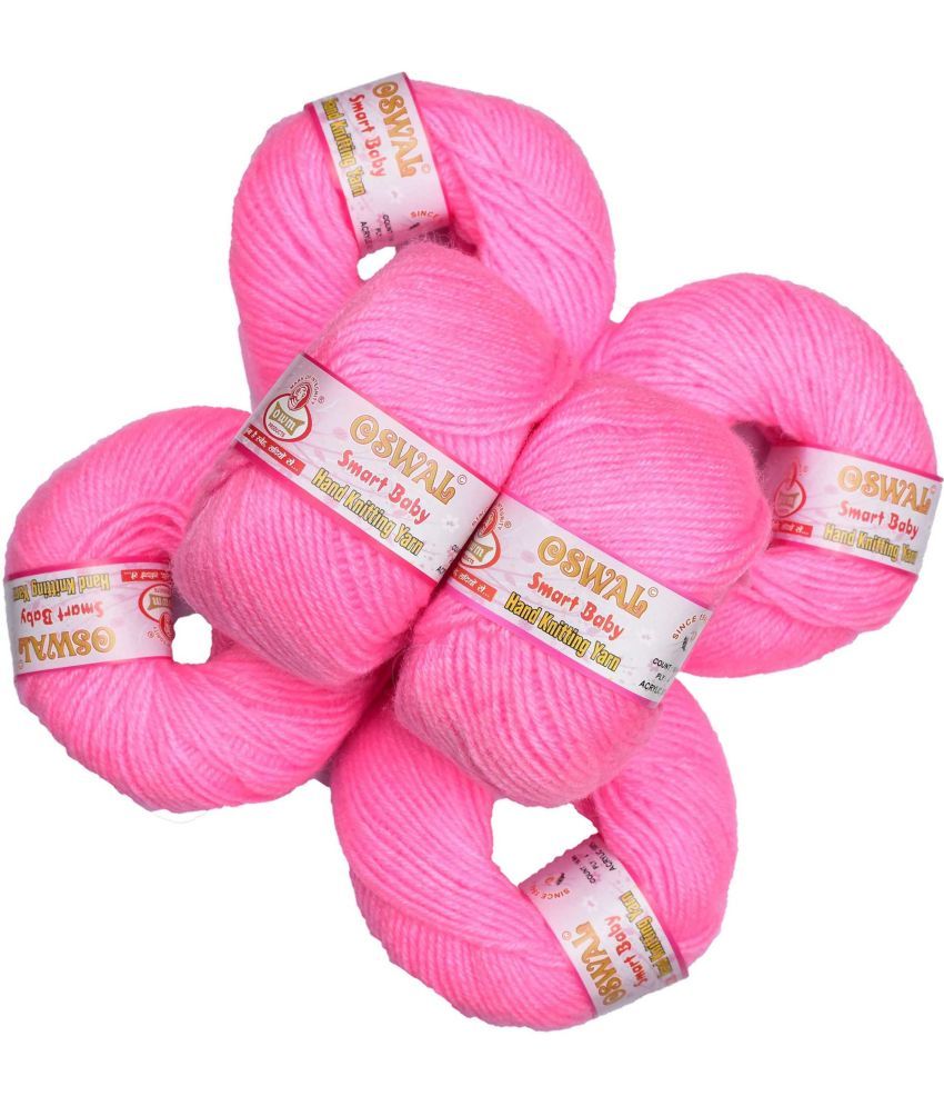     			Represents Oswal 100% Acrylic Wool Dark Pink (12 pc) Baby Soft Yarn ART - HA