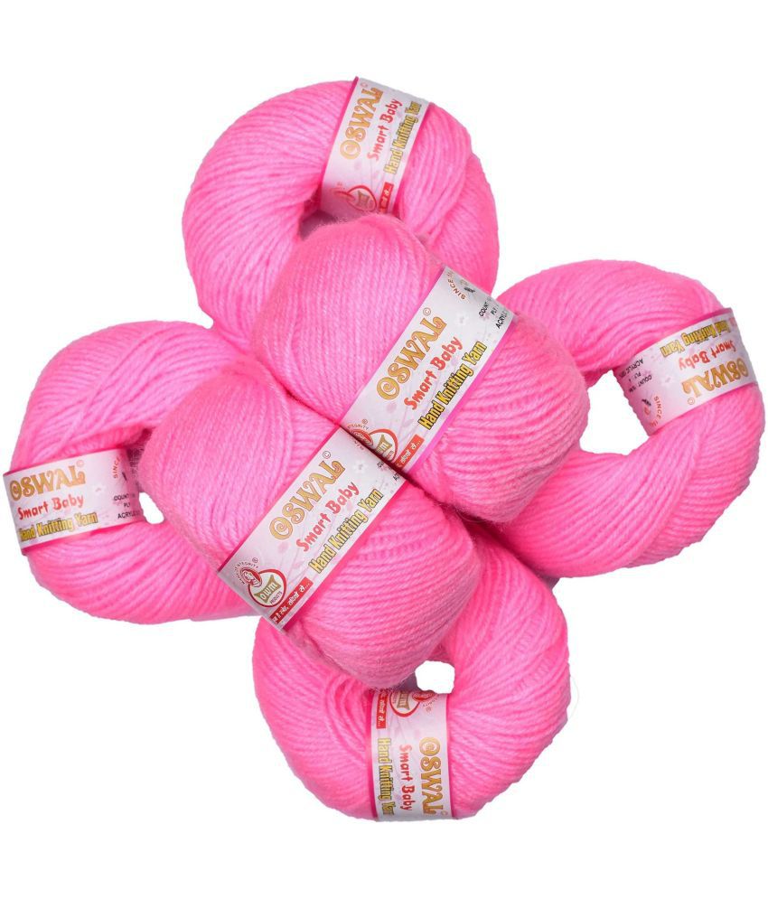     			Represents Oswal 100% Acrylic Wool Dark Pink (10 pc) Baby Soft Yarn ART - HA