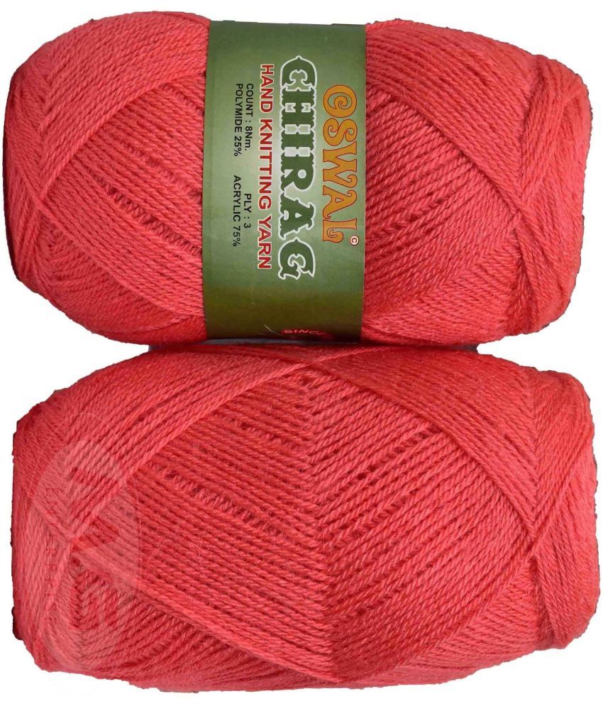     			Represents Oswal Chirag  Light Red 600 gms Wool Ball wool E Art-AJEH