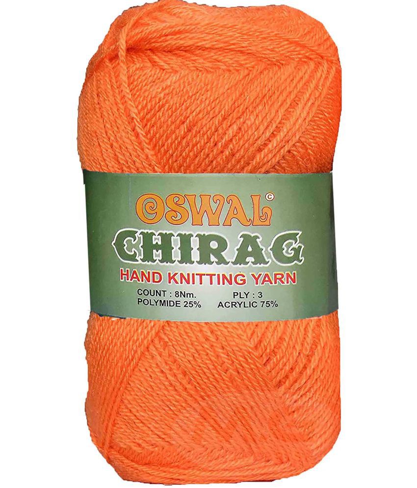     			Represents Oswal Chirag  Orange 200 gms Wool Ball wool F Art-AJFB