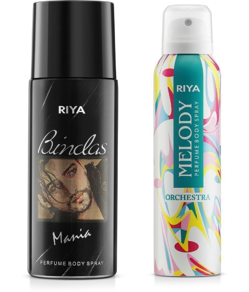     			Riya Bindas & Melody Deodorant Spray & Perfume For Unisex 300 ( Pack of 2 )