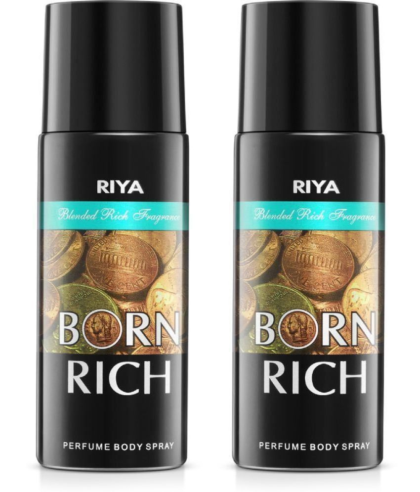     			Riya Born Rich Deodorant Spray & Perfume For Unisex 300 ( Pack of 2 )