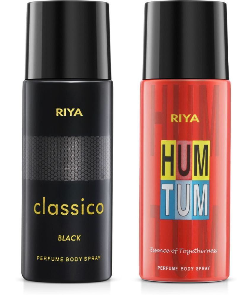     			Riya Classico & Hum Tum Perfume Body Spray for Unisex 150 ml ( Pack of 2 )
