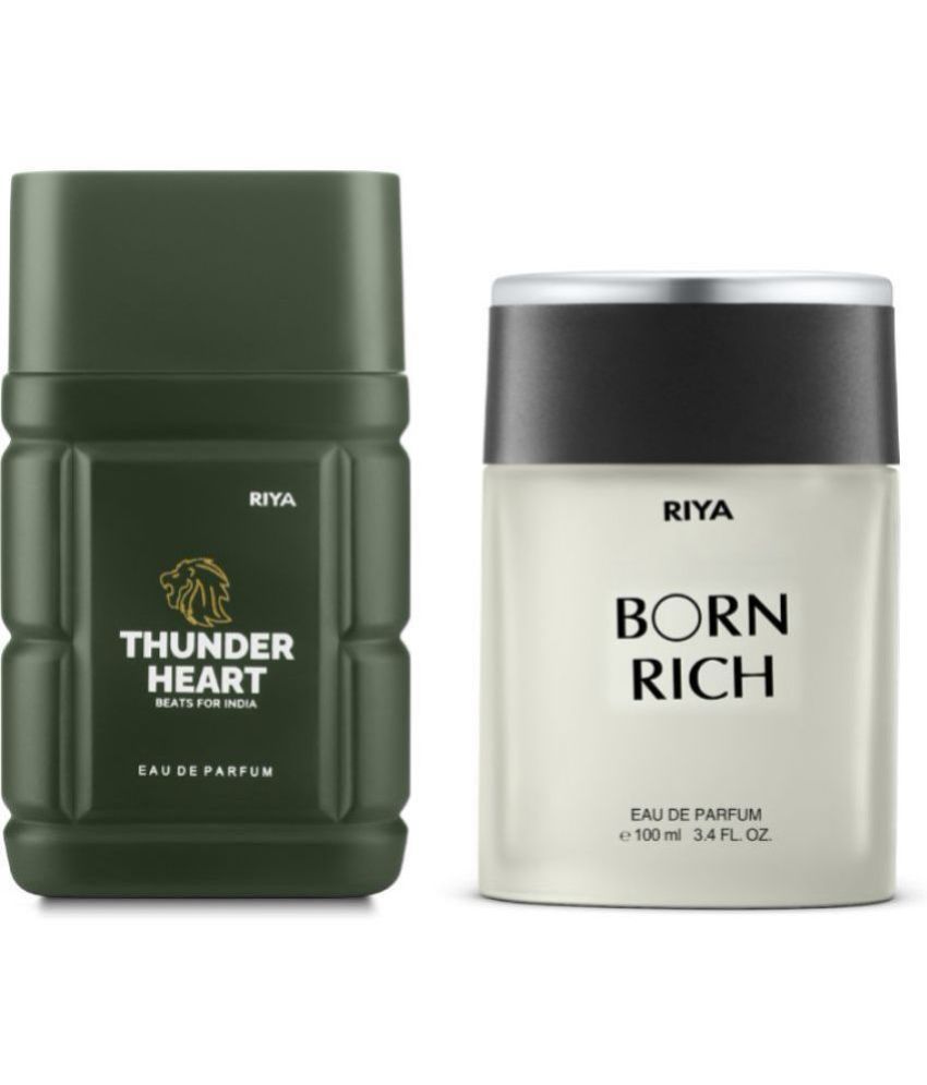     			Riya Thunder Heart & Born Rich Eau De Parfum (EDP) For Men 200 ( Pack of 2 )