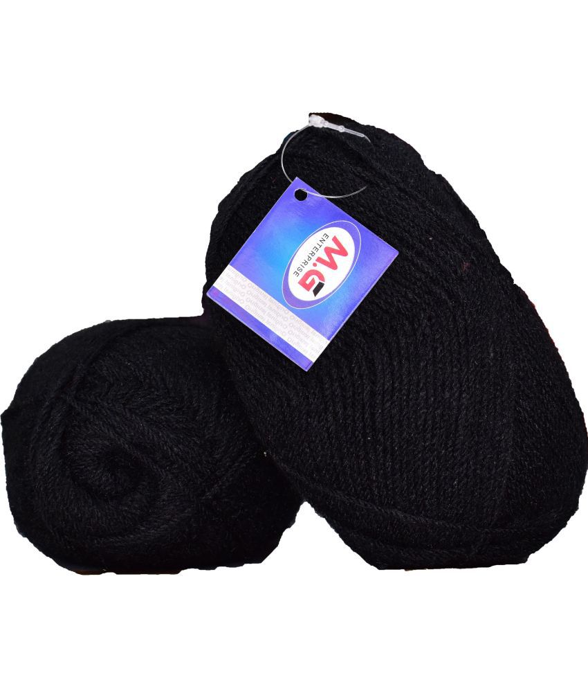     			Rosemary Black (400 gm)  Wool Ball Hand knitting wool / Art Craft soft fingering crochet hook yarn, needle knitting yarn thread dyed