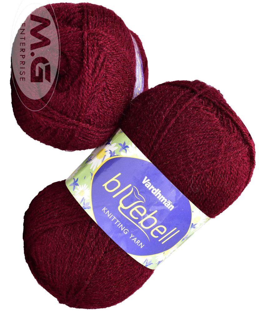     			Rosemary Mehroon (300 gm)  Wool Ball Hand knitting wool / Art Craft soft fingering crochet hook yarn, needle knitting yarn thread dyed- A BO