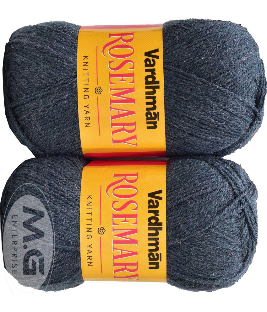     			Rosemary Mouse Grey (500 gm)  Wool Ball Hand knitting wool / Art Craft soft fingering crochet hook yarn, needle knitting yarn thread dyed- I JP
