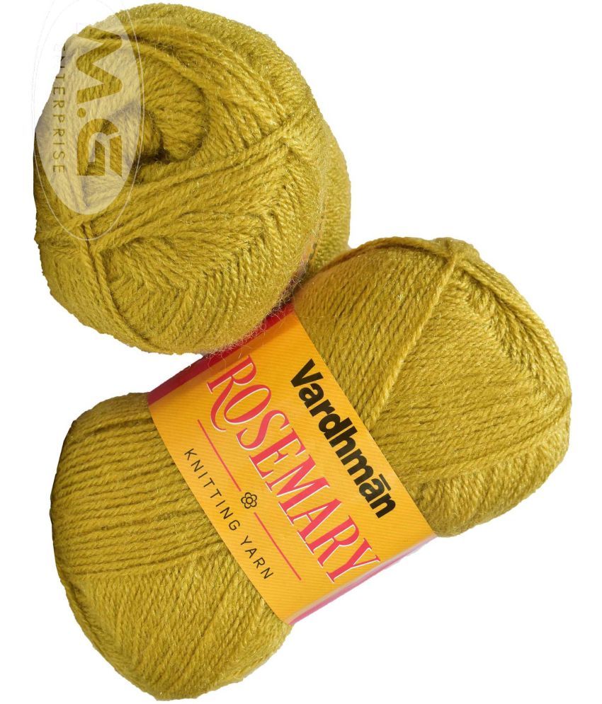     			Rosemary Mustard (300 gm)  Wool Ball Hand knitting wool / Art Craft soft fingering crochet hook yarn, needle knitting yarn thread dyed- E FB