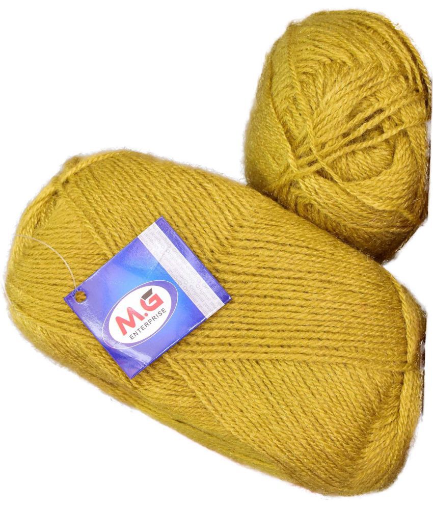     			Rosemary Mustard (400 gm)  Wool Ball Hand knitting wool / Art Craft soft fingering crochet hook yarn, needle knitting yarn thread dyed