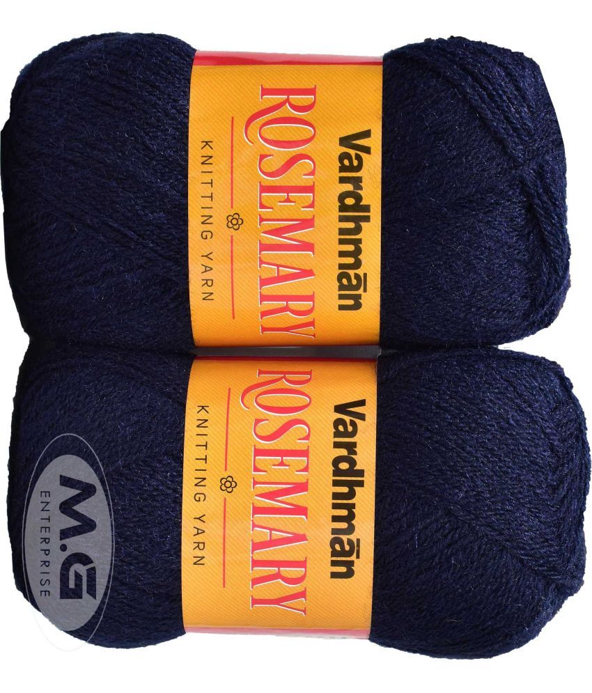     			Rosemary Navy (300 gm)  Wool Ball Hand knitting wool / Art Craft soft fingering crochet hook yarn, needle knitting yarn thread dyed- W XL