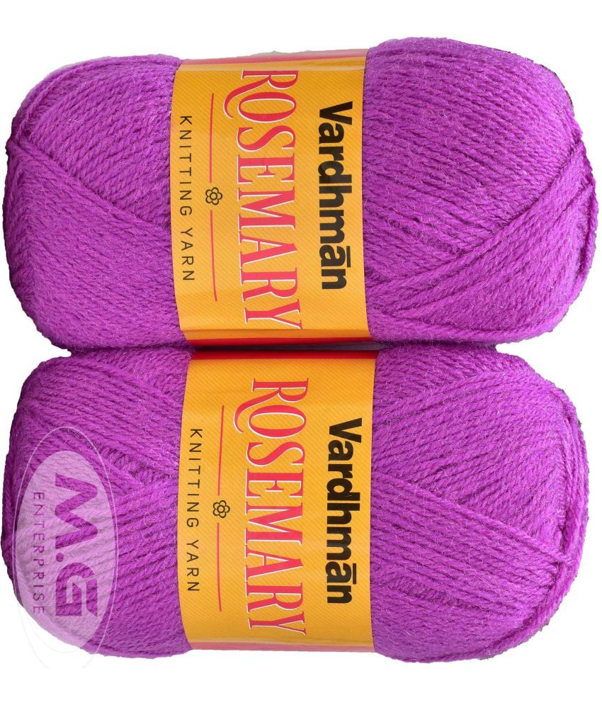     			Rosemary Purple (300 gm)  Wool Ball Hand knitting wool / Art Craft soft fingering crochet hook yarn, needle knitting yarn thread dyed- M NQ