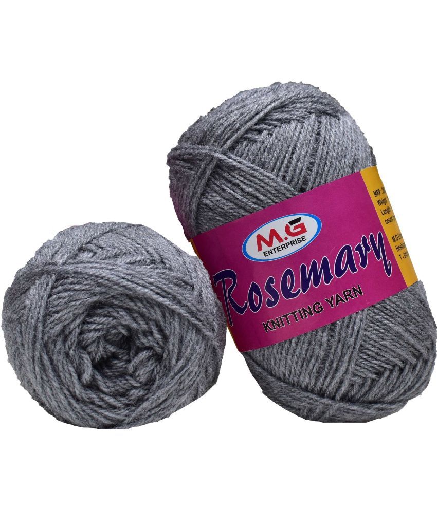     			Rosemary Steel Grey (300 gm)  Wool Ball Hand knitting wool yarn thread dyed