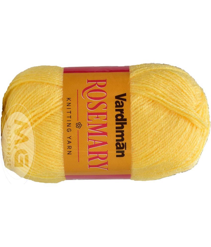     			Rosemary Yellow (300 gm) Wool Ball Hand knitting wool / Art Craft soft fingering crochet hook yarn, needle knitting yarn thread dyed-M
