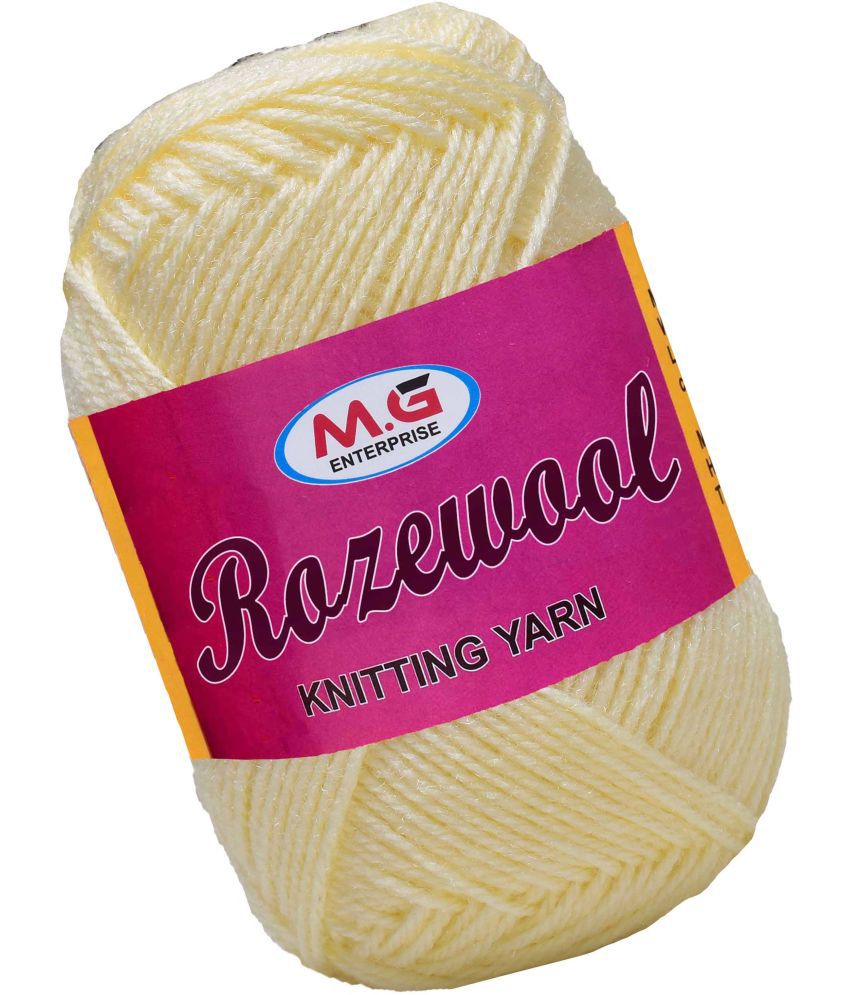     			Rosewool  Cream 400 gms Wool Ball Hand knitting wool- Art-FHH
