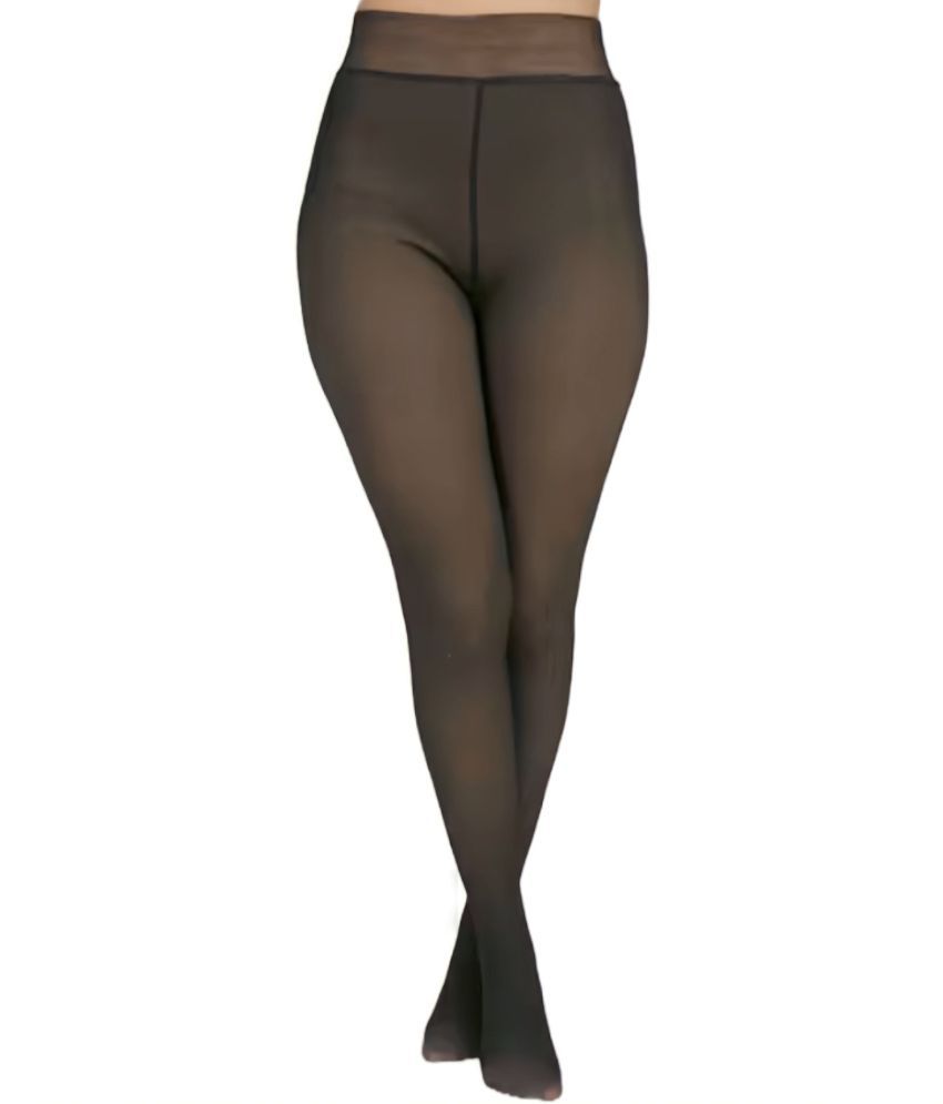     			SELETA Black Polyester Women's Full length Stockings ( Pack of 1 )