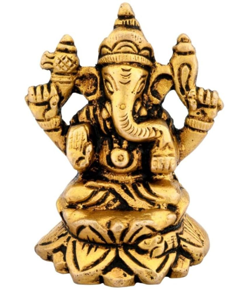     			Shreeyaash Brass Lord Ganesha Idol ( 5 cm )