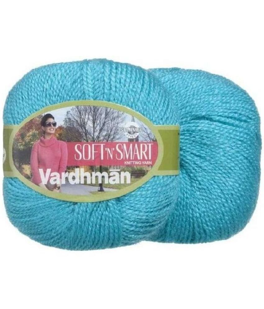     			Soft n Smart Wool Soft Fingering Crochet 200gm Shade NO-3 Sky Blue