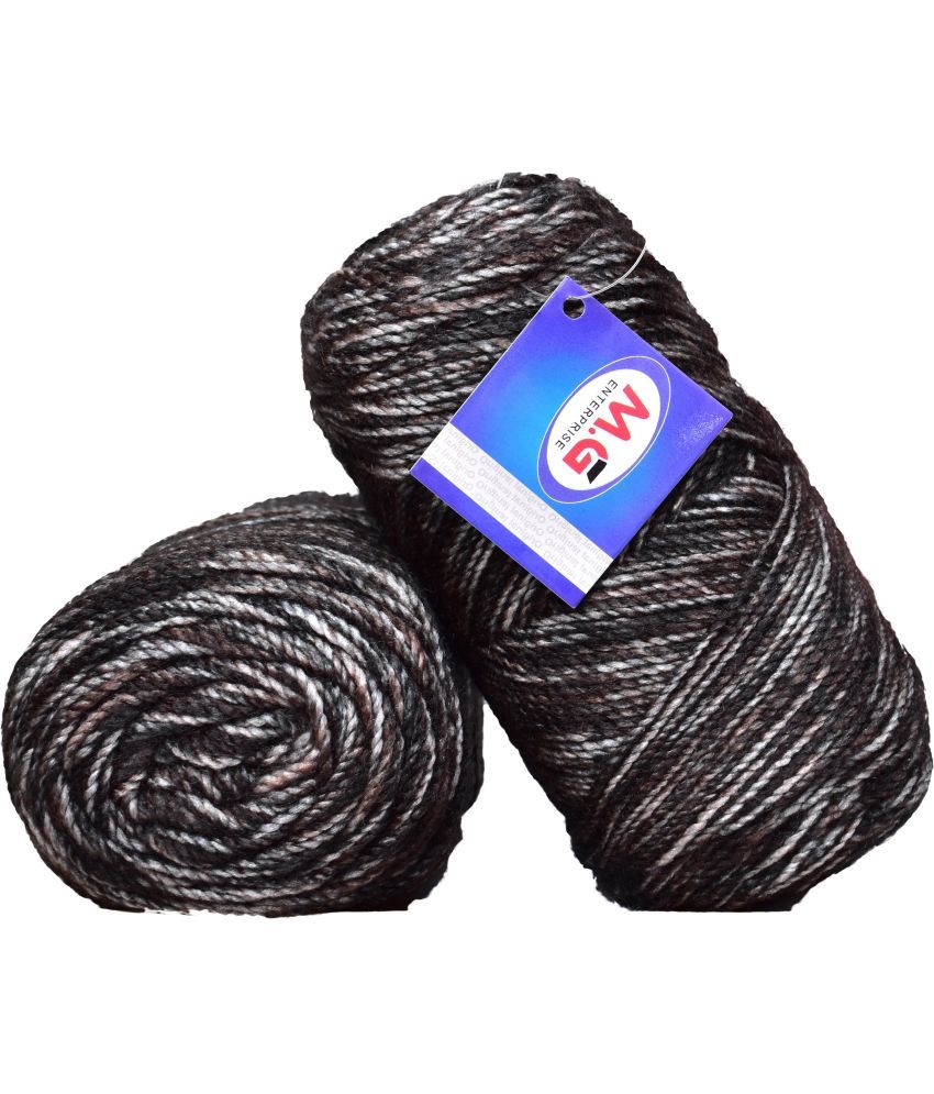     			Spectrum Carbon (400 gm)  Wool Ball Hand knitting wool / Art Craft soft fingering crochet hook yarn, needle knitting yarn thread dyed