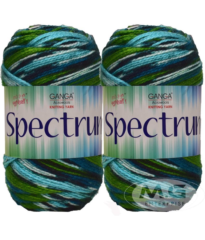     			Spectrum Leaf Green (300 gm)  Wool Ball Hand knitting wool / Art Craft soft fingering crochet hook yarn, needle knitting yarn thread dyed. with Needl K SM-M SM-N SM-OB