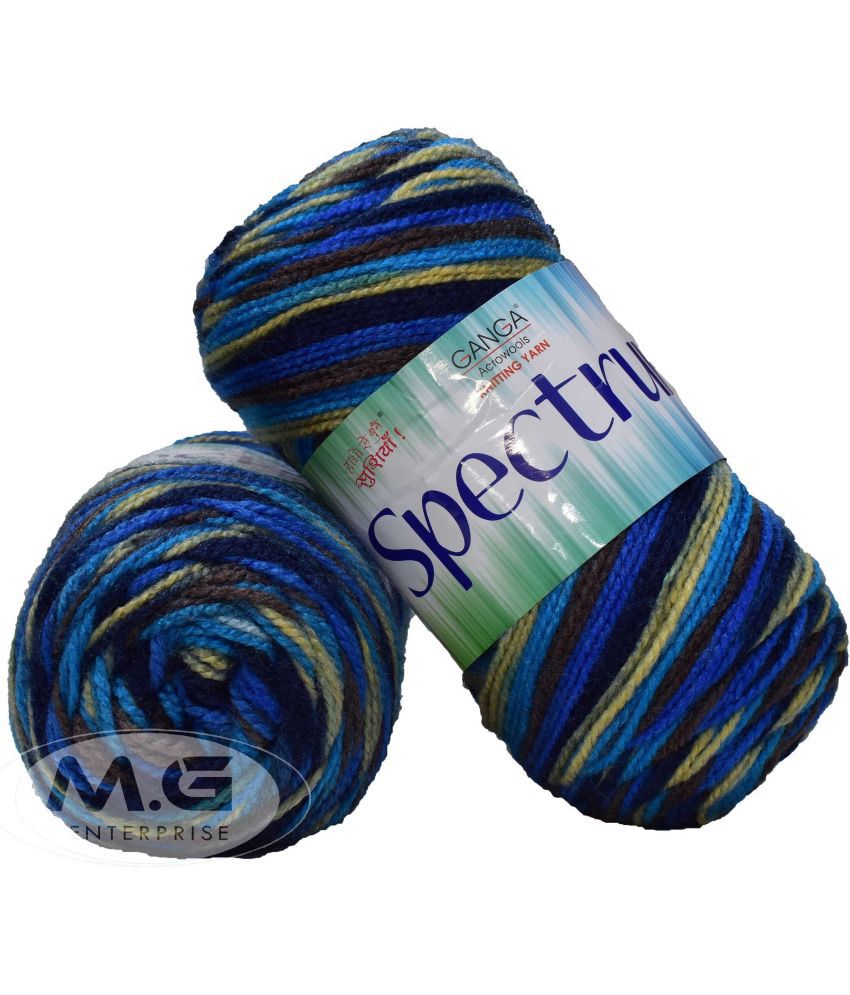     			Spectrum Royal Blue (200 gm) Wool Ball Hand knitting wool / Art Craft soft fingering crochet hook yarn, needle knitting , With Needle.-E