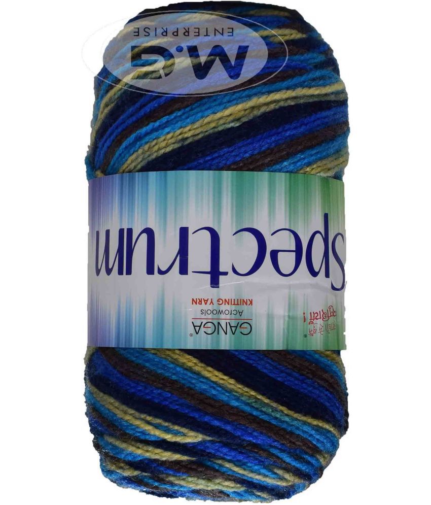     			Spectrum Royal Blue (400 gm)  Wool Ball Hand knitting wool / Art Craft soft fingering crochet hook yarn, needle knitting , With Needle.- M NE