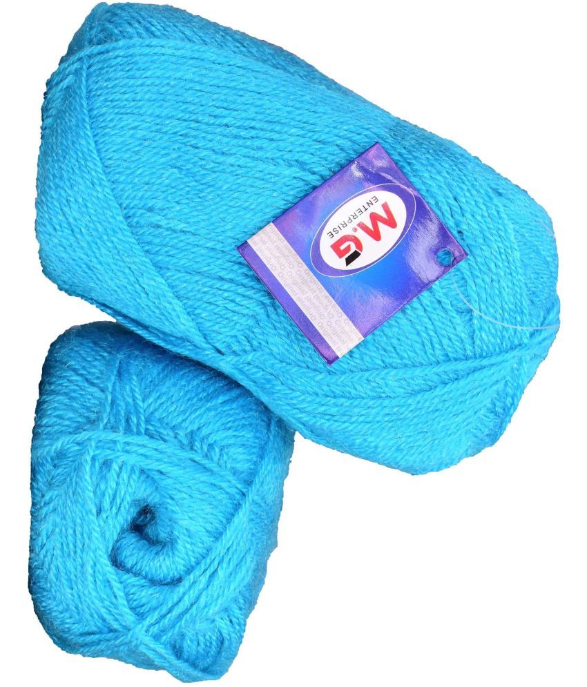     			Sunrise Aqua Blue (200 gm)  Wool Ball Hand knitting wool / Art Craft soft fingering crochet hook yarn, needle knitting yarn thread dye J KB